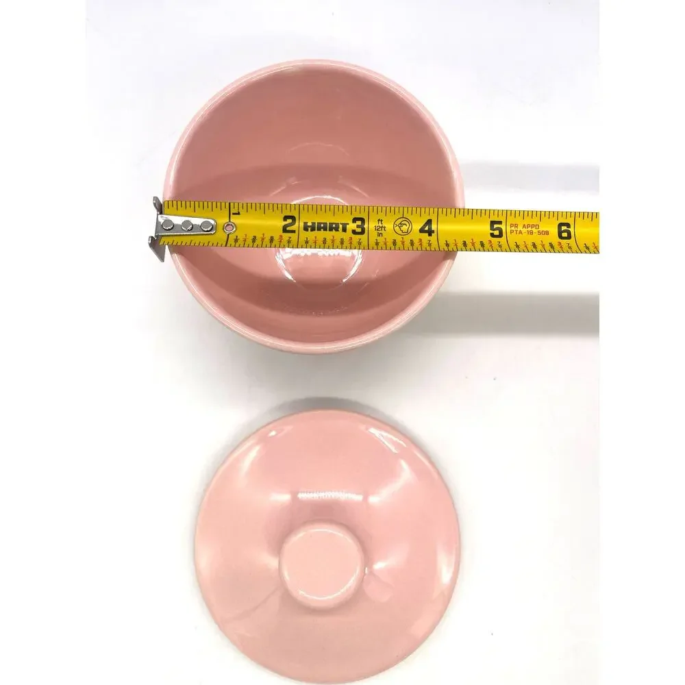 Sado International Pink Sugar Bowl w/ Lid Made in Portugal